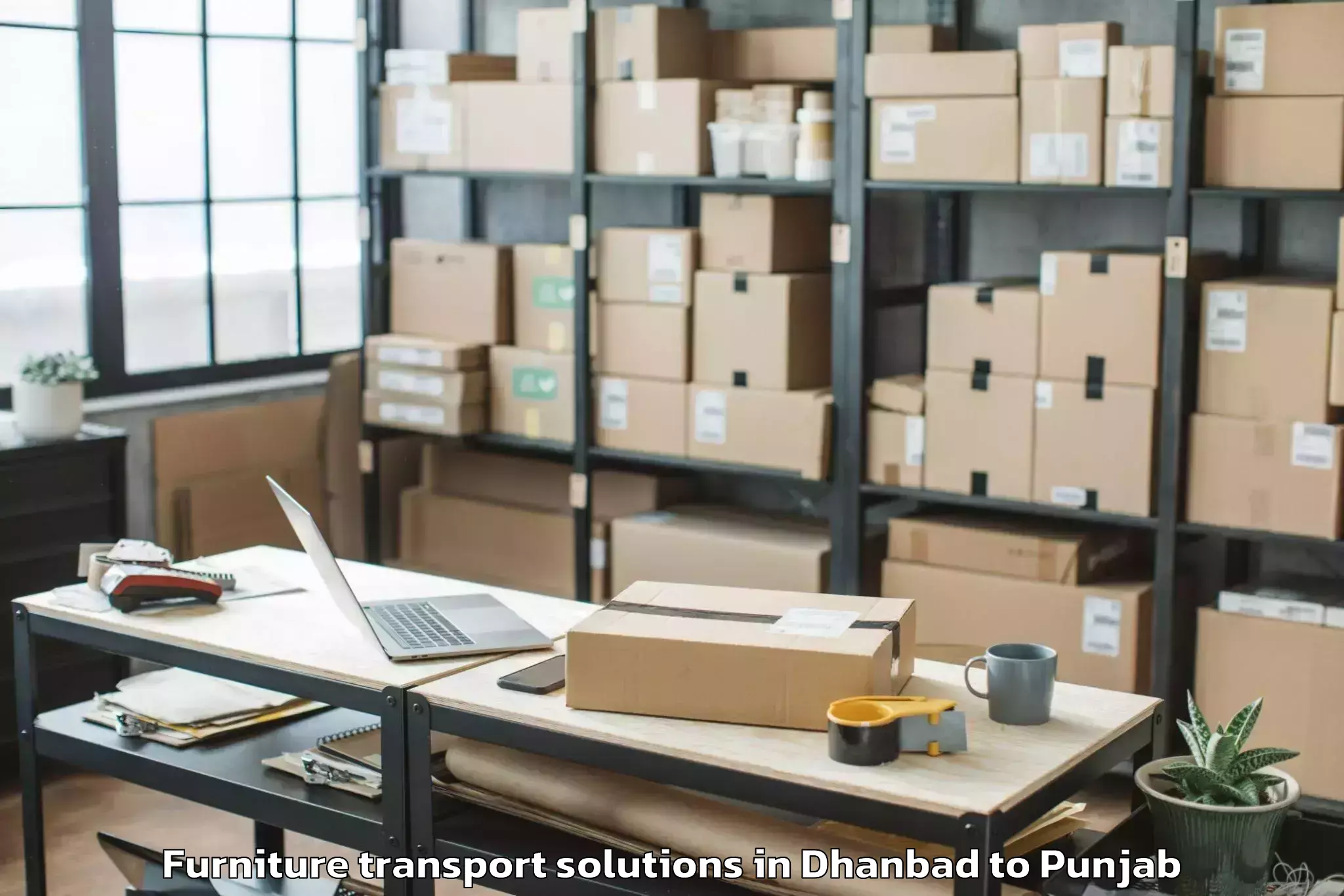 Expert Dhanbad to Rangra Furniture Transport Solutions